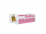 Vaiki&scaron;ka lova be čiužinio ir stalčiaus Kocot Kids BabyDreams Pink basketball, rožinė