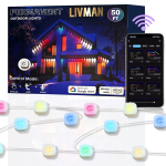 Lauko RGBIC karnizo &scaron;viesų girlianda LIVMAN POL-Y01, 36V, 15m, 36LED diodų