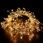 LED Kalėdinė diodų girlianda 20 m ant metalinio laido &bdquo;Firecracker Lights&ldquo;, 600LED, &scaron;iltai balta, IP44
