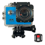 iWear K1 Ultra HD 4K 16Mpix Wi-Fi Sport Camera su 2'' LCD nuotoliniu valdymu ir 8x tvirtinimo rinkiniu Mėlyna