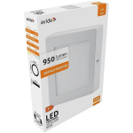 Avide LED Lubinis &scaron;viestuvas 12W 4000K Square ALU