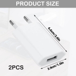 Usb įkroviklis, 2 vnt. įkroviklio maitinimo &scaron;altinis 5v 1a, maitinimo &scaron;altinis suderinamas su phone xs max xr x 8 7 6 6s 5s plus, pad mini, pod