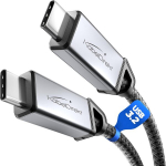 Kabeldirekt universalus usb c kabelis &bdquo;viskas viename&ldquo;, usb 3.2 gen 2, metalinis ki&scaron;tukas + pynimas, 0,6 m (duomenims / vaizdo įra&scaron;ams iki 20 gbps, greitas įkrovimas su 240 w, universalus duomenų / įkrovimo / monitoriaus kabelis, juodas)