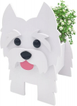 Durimi vazonas &scaron;uns formos, žavingi veido vazonai vidaus ir lauko augalams, unikali dekoracija sodui ir namams (west Highland White Dog)