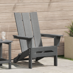 Sulankstoma Adirondack kėdė &Scaron;viesiai pilka 74,5x80,5x90 cm HDPE