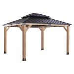 Pavėsinė Home4you CEDAR 3x4 m Kedro medienos rėmas Polikarbonato stogas