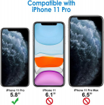 Jetech dėklas, suderinamas su iphone 11 pro (2019) 5.8 colių, apsauginis mobiliojo telefono dėklo dangtelis, atsparus įbrėžimams, skaidrus ir galinis