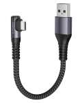 Conmdex 10 gbps duomenų usb c įkrovimo kabelis kampinis 30 cm usb 3.1 gen 2 type c android automobiliui 3.1a qc3.0 usb a į c suderinamas su iphone 16 pro samsung note20 galaxy s24/s23/s22 pixel 9 m4 ipad pro 2024