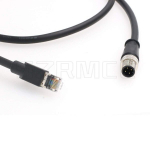 Szrmcc m12 4-pin į rj45 male industrial ethernet shielded cat5e didelio lankstumo pramoninis tinklo kabelis (3 m/9.8 ft)