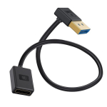 Huhanggod stačiakampis displayport 1.4 ilginamasis kabelis, 90 laipsnių dp ki&scaron;tukas į lizdą (8k/60hz, 4k/144hz), trumpas displayport 32.4gbps žaidimų monitoriui, televizoriui, kompiuteriui, ne&scaron;iojamam kompiuteriui (up)
