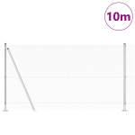&Scaron;e&scaron;iakampė Tvora 1.2x10 m Cinkuotas Plienas,Tvoros Stulpai su Pagrindo Plok&scaron;tėmis 7 vnt &Oslash;32mm 68.5cm Cinkuotas Plienas