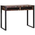 Makiažo stalas su veidrodžiu Daugiaspalvis 100x50x75 cm I&scaron; perdirbtos medienos