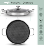 Intignis&reg; Paelijos keptuvė arba keptuvė su dangčiu - skirtas tro&scaron;kinimui, kepimui, grilinimui - 32 cm aliuminio ir nerūdijančio plieno keptuvė - voki&scaron;ka Greblon nelipni technologija