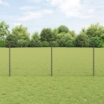 Sodo tvoros rinkinys 2 vnt. Pilka Cinkuotas plienas 25 x 1 m