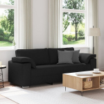 3 vietų sofa Juoda 178 cm Audinys