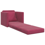 Grindų Sofa-Lova 2-in-1 Vyno Raudona 74x77x81 cm Aksomas