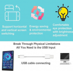 Zunate pc cpu duomenų monitorius, 5 colių ips usb type c, skirtas aida64 temperatūros rodymui, pc cpu gpu duomenų monitorius, itx pc korpuso monitorius, pc argb kompiuterio korpusas, antrinis