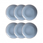 6x BLUEJEANS vakarienės lėk&scaron;čių rinkinys, mėlynos spalvos, 28 cm HOMLA