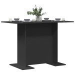 Valgomojo stalas Juodas 100x60x75 cm Inžinierinė mediena