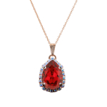 Kaklo papuo&scaron;alas moterims DiamondSky Celestial Drop III (Scarlet) su Swarovski kristalais DS01K830