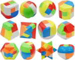 20 mini kauliukų rinkinys, vaiki&scaron;kas kubo galvosūkis, 3d galvosūkis, loginiai žaidimai, iq galvosūkių rinkinys, loginis žaislas, 3d mini galvosūkis, mąstymo žaidimai, žaislas