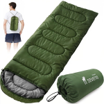 Mumifikuotas turistinis miegmai&scaron;is su gobtuvu 210x75 cm SUMMER CAMP žalia + užvalkalas