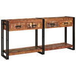 vidaXL Konsoliniai staliukai 2 pcs Įvairiaspalvis 161 x 33 x 75 cm