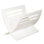 Laikra&scaron;čių Stovas, Žurnalų Laikiklis, 30x29x36 cm, Baltas