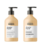 Loreal Absolut Repair Shampoo 500Ml New + Loreal Absolut Repair Conditioner 500Ml New