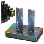 I&scaron;orinio kietojo disko dėklas Klonavimo stoties adapteris NVME PCIe M.2 USB-C 3.2 SSD, 20 Gb/s