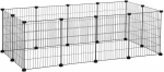 Modular Playpen for Small Animals &ndash; Hamster, Guinea Pig, Rodents Black