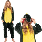 Moteri&scaron;ka Vientisa Pižama Kigurumi, Dinozauro Kostiumas, Žalias, 155-165 Cm, M
