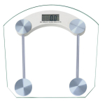 Svarstyklės Elektroninės vonios svarmens 180 kg stiklinės LCD svarstyklės