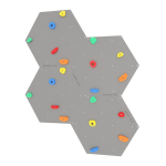 Laipiojimo sienelė cube 4 pilka - spalvotos rankenos