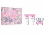 Rinkinys Versace Bright Crystal moterims: tualetinis vanduo EDT, 50 ml + kūno losjonas, 50 ml + du&scaron;o želė, 50 ml