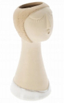 Dekoratyvinė porcelianinė moters veido formos vaza 22x9,5x9,5cm