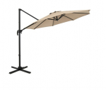Costway 300 x 300 cm skėtis nuo saulės su 360&deg; besisukančia alkūne
