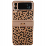 &bdquo;Fashion&ldquo; Kickstand kieto silikono (TPU) dėklas - auksinis (Galaxy Z Flip4)