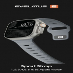 &bdquo;Evelatus Watch 42 / 44 / 45 Sport&ldquo; silikoninis dirželis &scaron;viesiai melsvai pilkas
