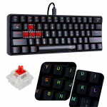 Mechaninė klaviatūra 60 % RGB - Žaidimams ir biurui juoda RGB