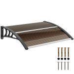 Stogelis Durų stogelis 75 x 100 cm Stogelis Stogelis Polikarbonatas Ruda, Braun, Schwarz