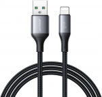 Usb-a į Lightning laidas, 3a, 2m, nailono pynė, duomenų perdavimas