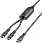 Unitek 2w1 Usb-c Pd 100w silikoninis laidas, 1.8m