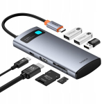 Baseus Metal Gleam 7in1 Usb-c Hub: Hdmi 4k, 3x Usb 3.0, Pd, Sd