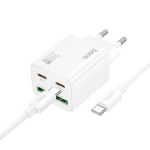 Hoco 30w tinklo įkroviklis, 2x Usb-c + 2x Usb-a, Qc3.0 Pd
