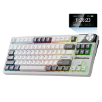 ROYAL KLUDGE S85 White Night, Beige Switch, US