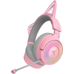 Razer Kraken Kitty V3 Pro belaidės ausinės su Rgb, rožinės-pilkos