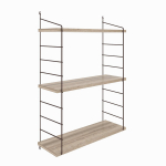 Pakabinama lentyna Kalune Design Armoni 3, ruda/juoda