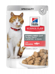 Hill's Science Plan Sterilised Cat Young Adult ėdalas katėms su la&scaron;i&scaron;a, 12x85g