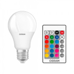 Osram 9W LED lemputė RETROFIT RGBW su nuotolinio valdymo pulteliu, 2700K, E27, dimeriuojama